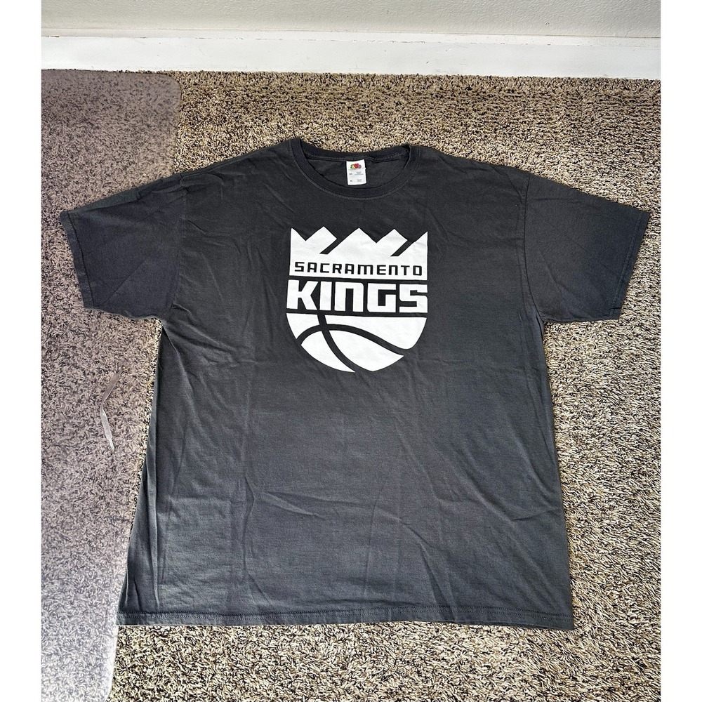 Sacramento Kings Shirt Size XL Womens Fruit Of Loom Basketball NBA Gray